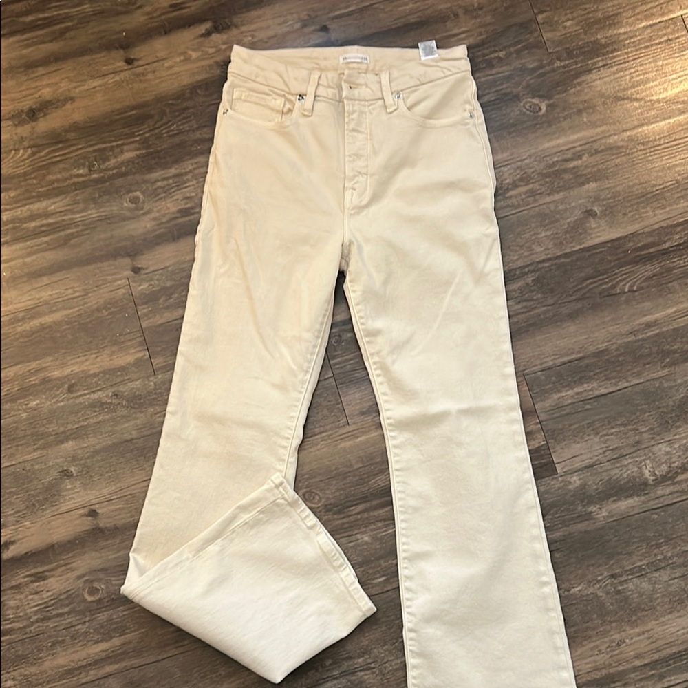 Good American Beige Denim Pants